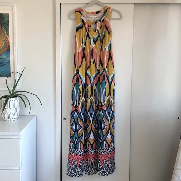 Anthropologie Dahlia Embroidered Maxi Dress sz 2 - Picture 5 of 8
